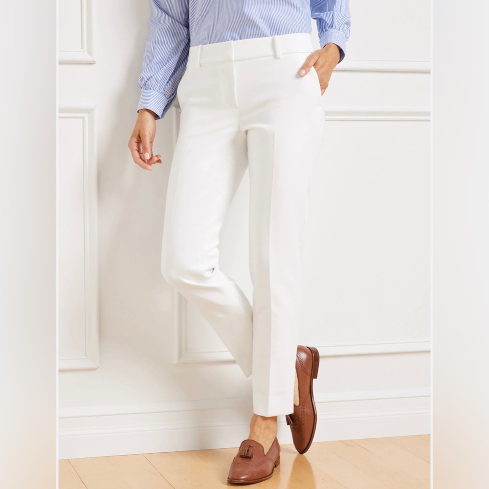 Talbots White Hampshirite Ankle Pants